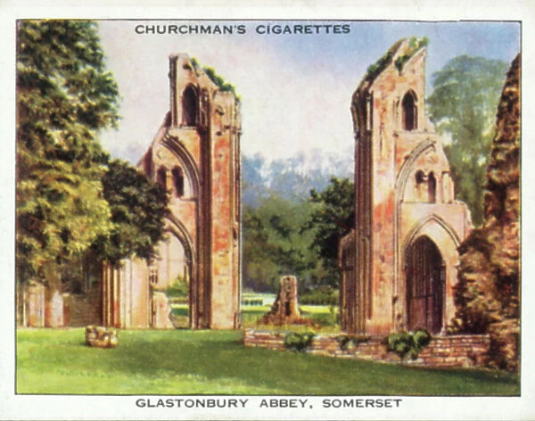 Holidays in Britain, 1938: Glastonbury Abbey, Somerset (colour litho)