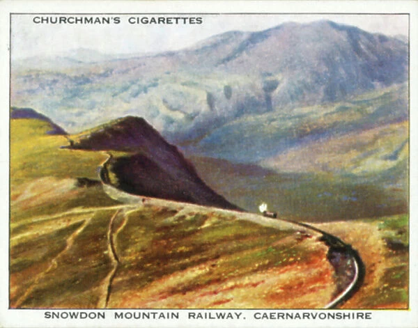 Holidays in Britain, 1938: Snowdon Mountain Railway, Caernarvonshire (colour litho)