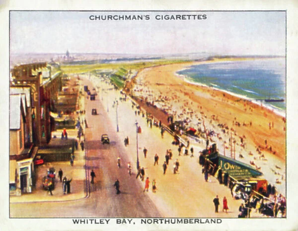 Holidays in Britain, 1938: Whitley Bay, Northumberland (colour litho)