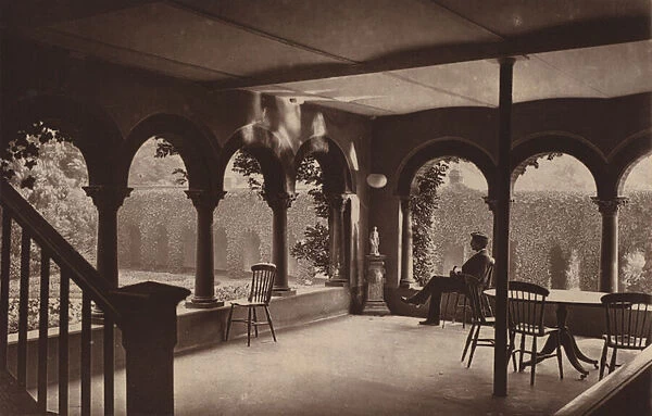 Holland House, London: Cloister over Arcade leading from Ball Room to Upper Terrace (b  /  w photo)