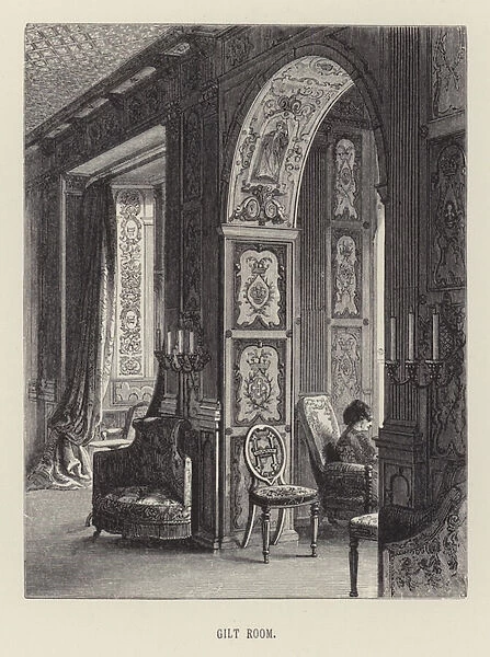 Holland House, London: Gilt Room (engraving)