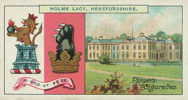 Holme Lacy, Herefordshire, A Deo Et Rege, The Earl Of Chesterfield (colour litho)