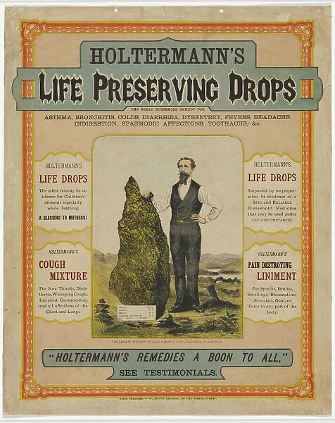 Holtermanns Life Preserving Drops, 1880s (colour litho)