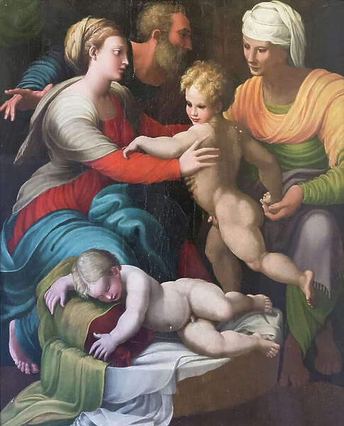 Holy family with Saint Elizabeth and Saint Giovannino