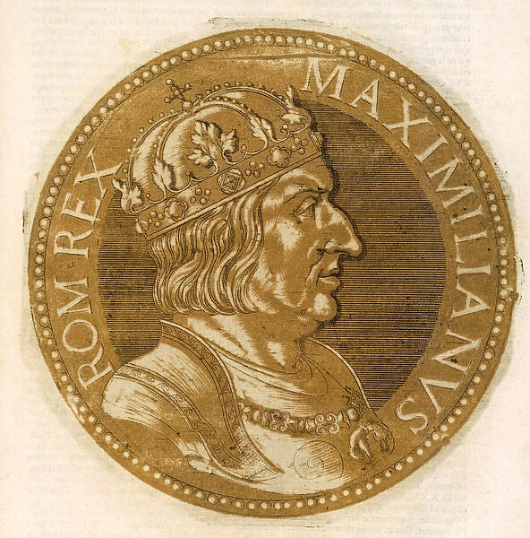 Holy Roman Emperor Maximilian (colour litho)