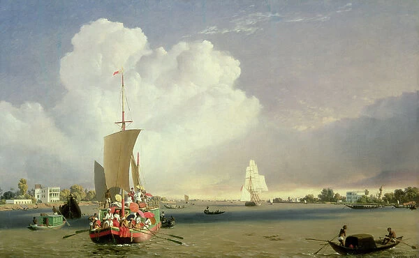 On the Hoogly River at Garden Reach below Calcutta, 1852