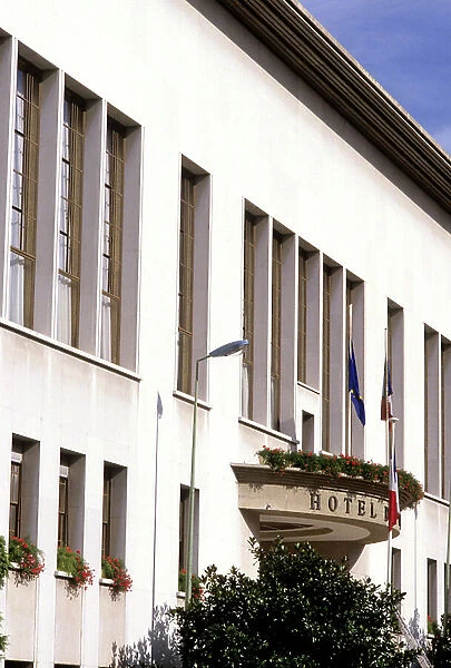 Hotel de Ville de Boulogne Billancourt (Hauts de Seine). Architect Tony Garnier (1869-1948), 1931-1934. Built of weapon concrete, the building is seen as an exemplary town hall for the 20th century