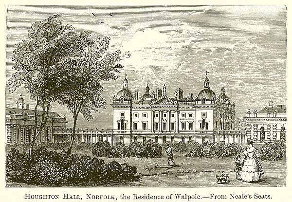 Houghton Hall, Norfolk, the Residence of Walpole (engraving)