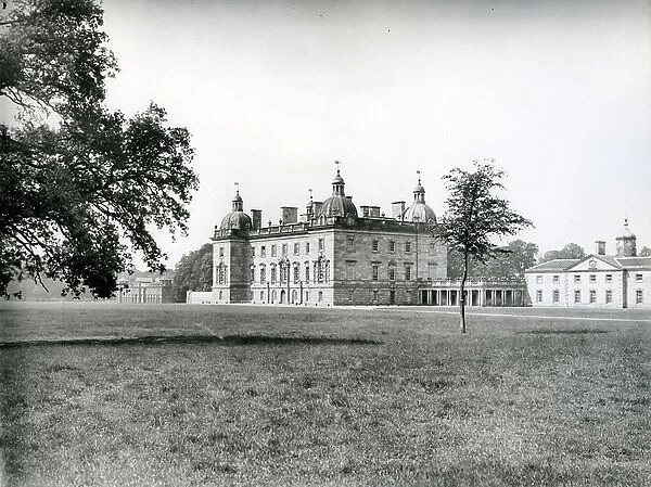 Houghton Hall, view from the north-east, from 100 Favourite Houses (b / w photo)