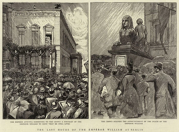 The Last Hours of the Emperor William at Berlin (engraving)