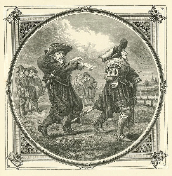 The hunchback sees not his own hump, but he sees his neighbours (engraving)