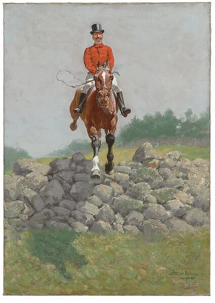 A Hunting Man (In Full Pursuit: H. L. Herbert Taking a Wall), 1890 (oil on canvas)