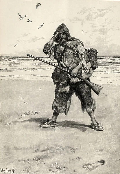 I Stood Like One Thunderstruck, illustration from Robinson Crusoe