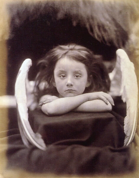 I Wait (Rachel Gurney as an Angel), 1872 (b  /  w photo)