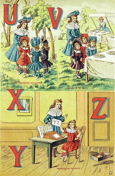 Illustration for 'Alphabet de mes poupees', c.1900 (print)