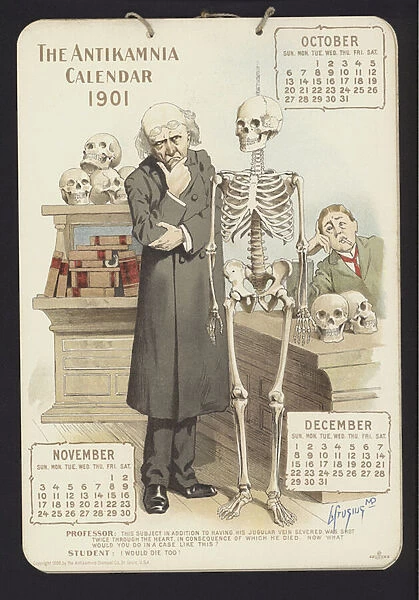 Illustration for Antikamnia Calendar, 1901 (colour litho)