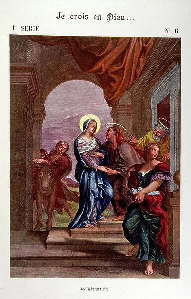Illustration from the Grand Catechism for Families'. 1907. The visitation