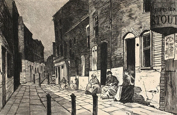 Illustration from La Rue a Londres, pub. by G. Charpentier et Cie, 1884 (litho)