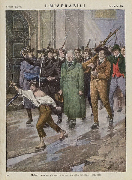 Illustration for Les Miserables by Victor Hugo (colour litho)