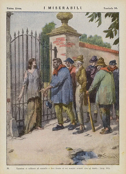 Illustration for Les Miserables by Victor Hugo (colour litho)
