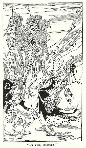 Illustration for Shakespeare's Macbeth (litho)