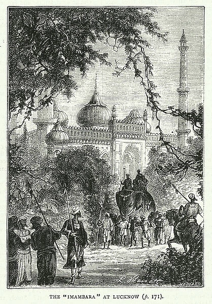 Imambara, Lucknow, India (engraving)
