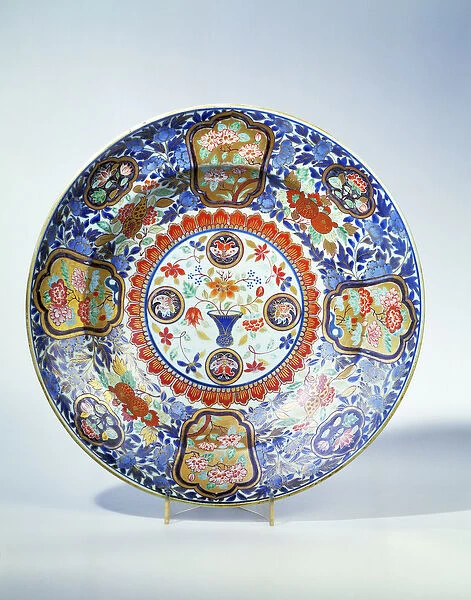 Imari dish, Genroku period, 1688-1704 (porcelain)