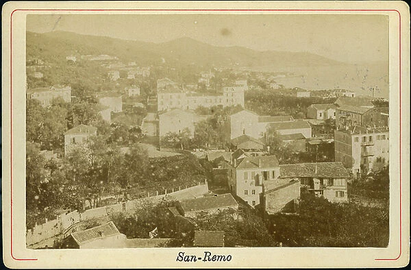 Imperia / Liguria, San Remo: General view of San remo, 1885