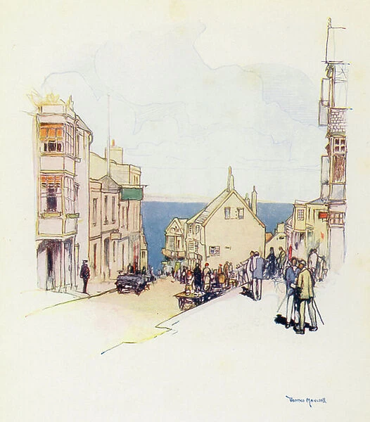 An impression of Lyme Regis (colour litho)