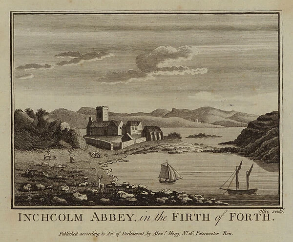 Inchcolm Abbey, in the Firth of Forth (engraving)
