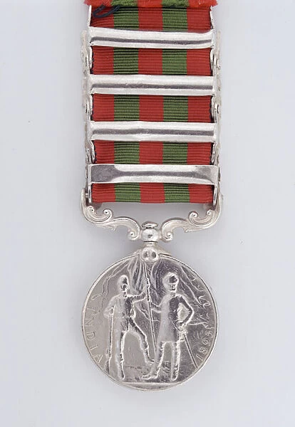 India Medal 1895-1902, Sepoy Jiwa Singh, 15th Regiment of Bengal Native Infantry (The Ludhiana Sikhs) (metal)