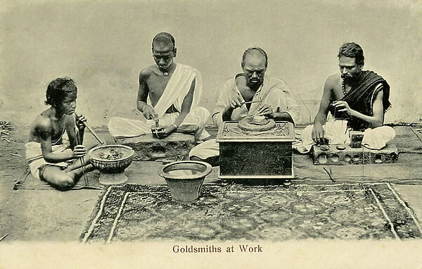 Indian goldsmiths at work