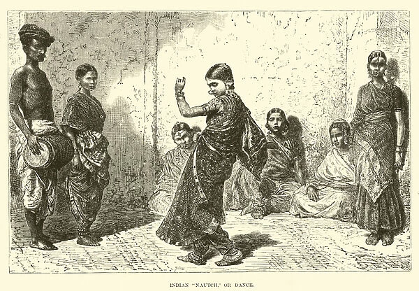 Indian 'Nautch', or dance (engraving)