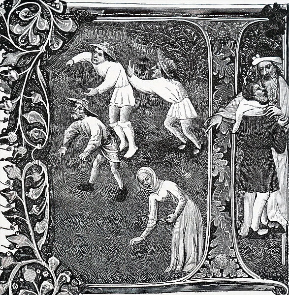 Initial illumination depicting reapers and a gleaner