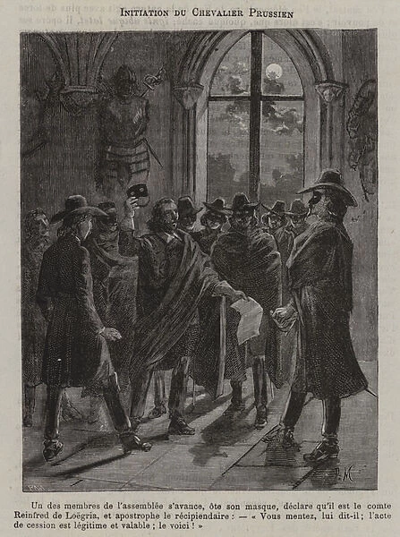 Initiation of a Prussian Knight (engraving)