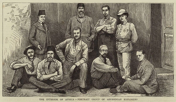 The Interior of Africa, Portrait Group of Abyssinian Explorers (engraving)