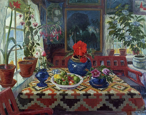 Interior with a big blue pot, 1912 (painting)