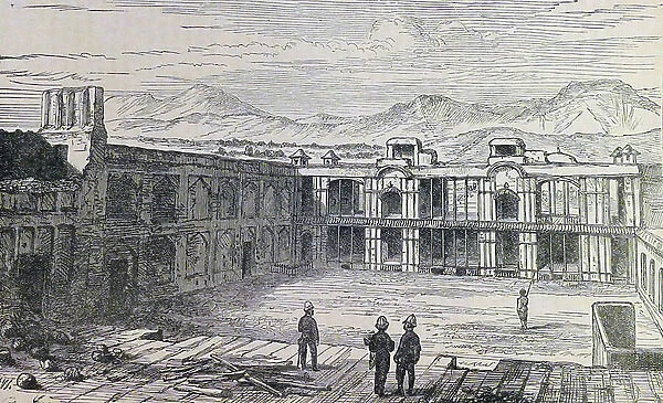 The interior of the British residency in Kabul, 1880