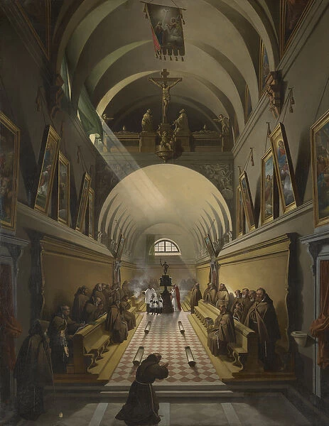 Interior of a Capuchin Convent, c. 1820 (oil on canvas)