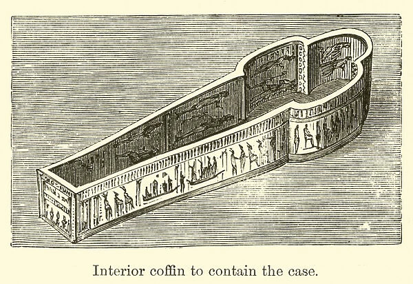 Interior coffin to contain the case (engraving)