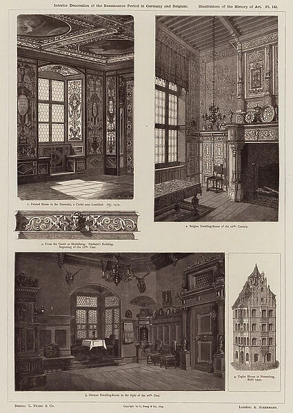 Interior Decoration of the Renaissance Period in Germany and Belgium (engraving)