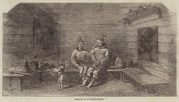 Interior of an Esquimaux Hut (engraving)