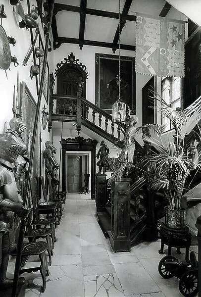 Interior at Knebworth, Hertfordshire, from 100 Favourite Houses (b / w photo)