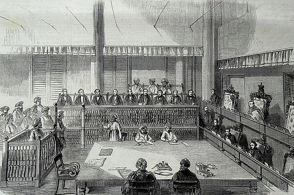 The interior of the Madras Supreme Court, 1860 (engraving)