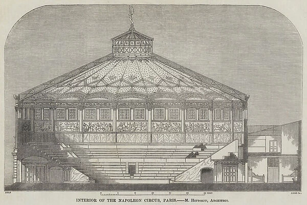 Interior of the Napoleon Circus, Paris (engraving)