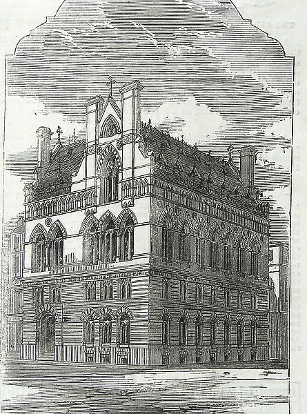 The interior of the National School, 1860 (engraving)