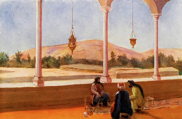 Interior of Private House, Damascus (colour litho)