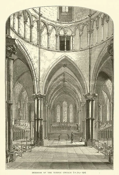 Interior of the Temple Church (engraving)