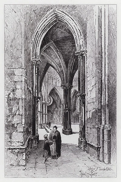 Interior of Temple Church (engraving)