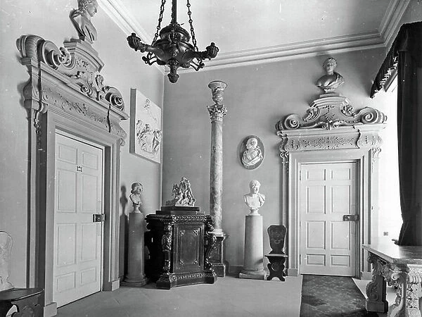 Interior at Wentworth Woodhouse, South Yorkshire, from The English Country House (b / w photo)